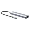 Manhattan USB-C Dock/Hub με αναγνώστη καρτών, θύρες (x5): Ethernet, HDMI, USB-A (x2) και USB-C, με Power Delivery (PD) 100 W – απαιτείται εξωτερικός φορτιστής USB-C (δεν περιλαμβάνεται). Τροφοδοσία USB (δεν απαιτείται εξωτερικό τροφοδοτικό), όταν δεν χρησιμοποιείται PD