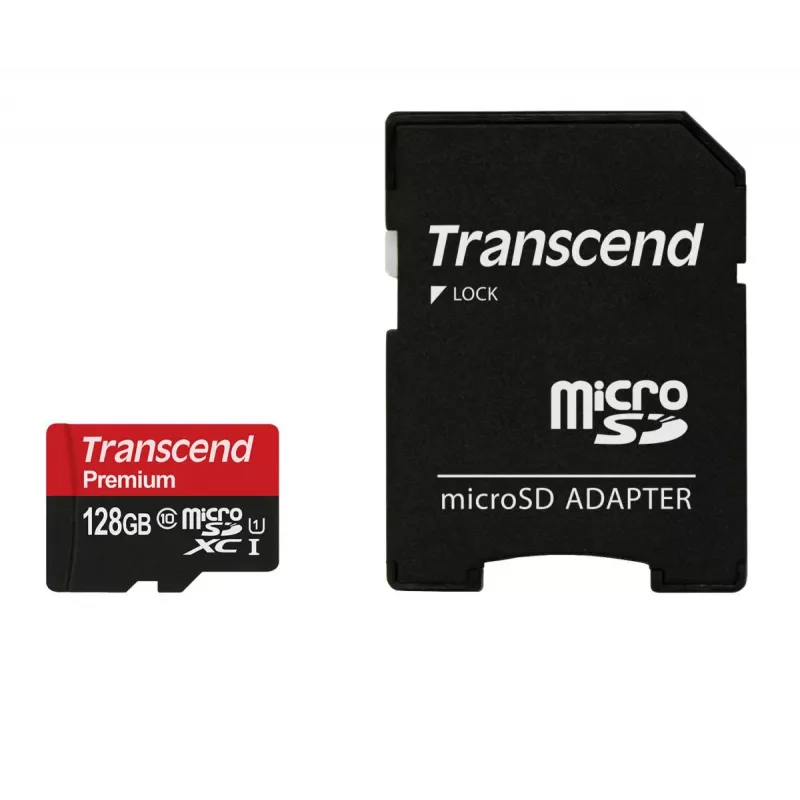 TRANSCEND 128GB Micro SDHC Class 10 UHS-1 με αντάπτορα