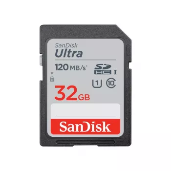 WESTERN DIGITAL SanDisk Ultra 32GB Κάρτα μνήμης SDHC Κλάση 10 UHS-I 120 MB/s συσκευασία 3 τεμ. (SDSDUN4-032G-GN6IM)