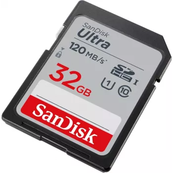 WESTERN DIGITAL SanDisk Ultra 32GB Κάρτα μνήμης SDHC Κλάση 10 UHS-I 120 MB/s συσκευασία 3 τεμ. (SDSDUN4-032G-GN6IM)