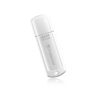 TRANSCEND Jetflash 730 - 128GB USB stick - USB 3.0 - Λευκό