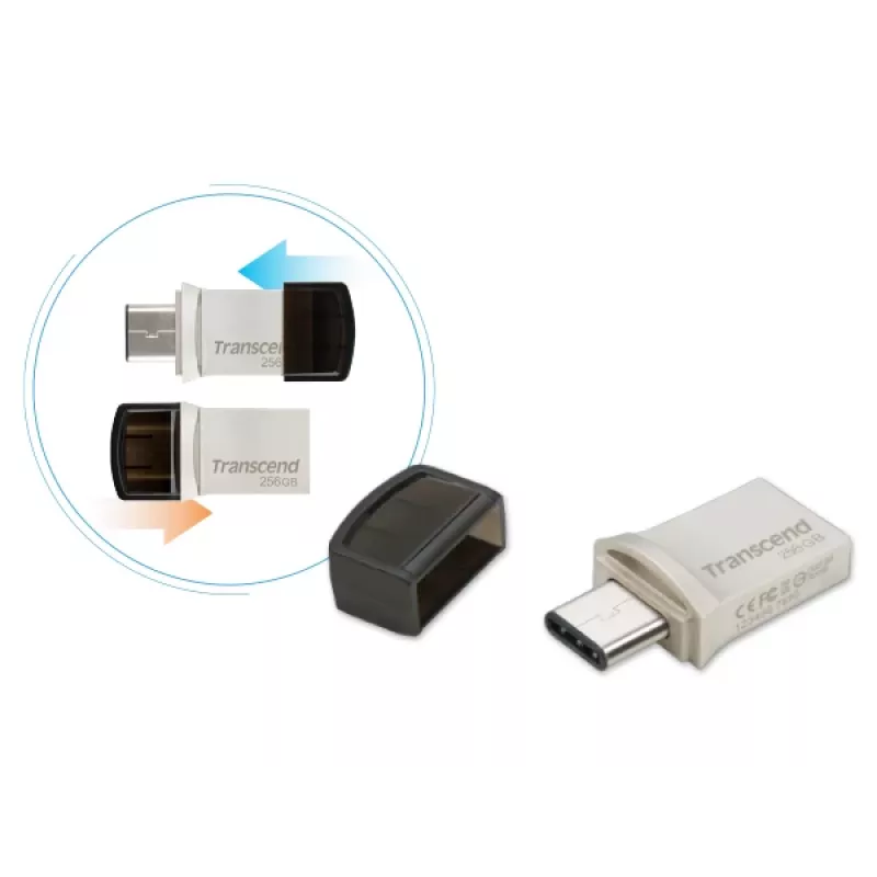 TRANSCEND Jetflash 890 - 256GB USB stick - USB 3.1 / Type C
