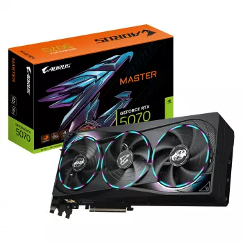 GIGABYTE AORUS GeForce RTX 5070 MASTER 12G κάρτα γραφικών - 12GB GDDR7, 192bit, PCI-E 5.0, 2715 MHz συχνότητα πυρήνα, 3 x DP 2.1a, 1 x HDMI 2.1b, NVIDIA DLSS 4, GV-N5070AORUS M-12GD