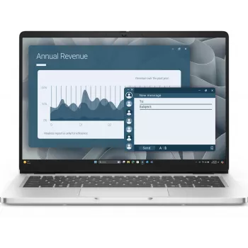 DELL Pro 14 PC14255 φορητός υπολογιστής, AMD Ryzen AI 7 PRO 350, 35,6 cm (14 ιντσών) Full HD+, 16 GB DDR5-SDRAM, 512 GB SSD, AMD Radeon 860M, Wi-Fi, πληκτρολόγιο με οπίσθιο φωτισμό, Windows 11 Pro, γερμανικό πληκτρολόγιο, πλατίνα