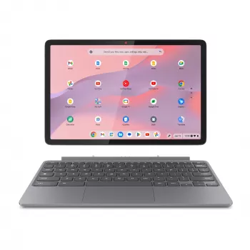 Lenovo Chromebook Duet 11M889 αποσπώμενο Chromebook 2 σε 1, MediaTek Kompanio 838, 27,8 cm (10,9 ιντσών) οθόνη αφής WUXGA, 8 GB LPDDR4x-SDRAM, 128 GB eMMC, ChromeOS, γερμανικό πληκτρολόγιο, γκρι