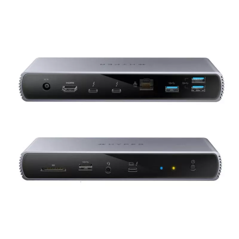 Targus HDTB4D-EUZ Σταθμός σύνδεσης laptop/Επαναλήπτης θυρών Thunderbolt 4 Γκρι