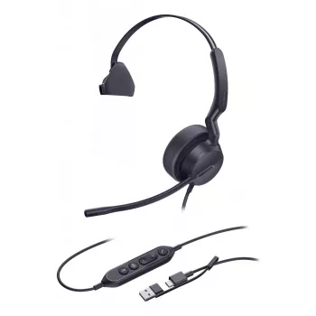 Yealink UH42 Mono Teams USB-C/A Headset, ενσύρματο, κλήσεις/μουσική, 20 - 20000 Hz, 116 g, Headset, μαύρο