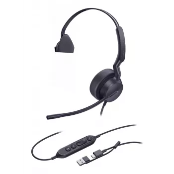 Yealink UH42 Mono UC USB-C/A Headset, ενσύρματο, κλήσεις/μουσική, 20 - 20000 Hz, 116 g, Headset, μαύρο