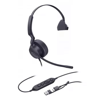 Yealink UH42 Mono UC USB-C/A Headset, ενσύρματο, κλήσεις/μουσική, 20 - 20000 Hz, 116 g, Headset, μαύρο