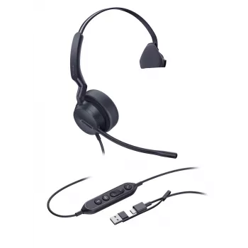 Yealink UH44 Mono Teams USB-C/A Headset, ενσύρματο, 20 - 20000 Hz, γραφείο/callcenter, 127 g, Headset, μαύρο