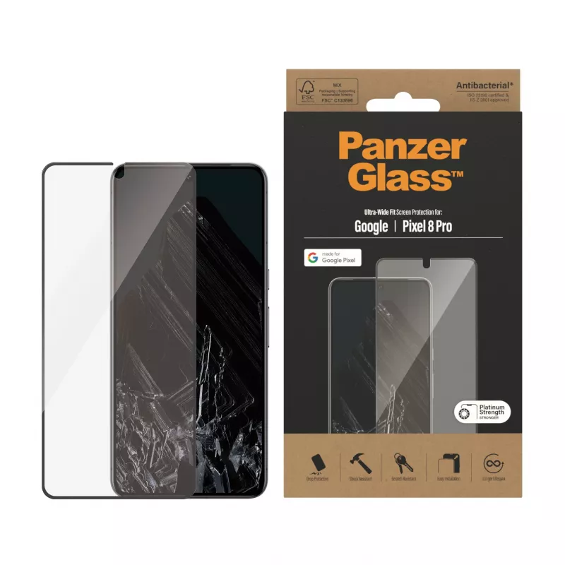 PanzerGlass® Προστασία οθόνης Google Pixel 8 Pro | Ultra-Wide Fit