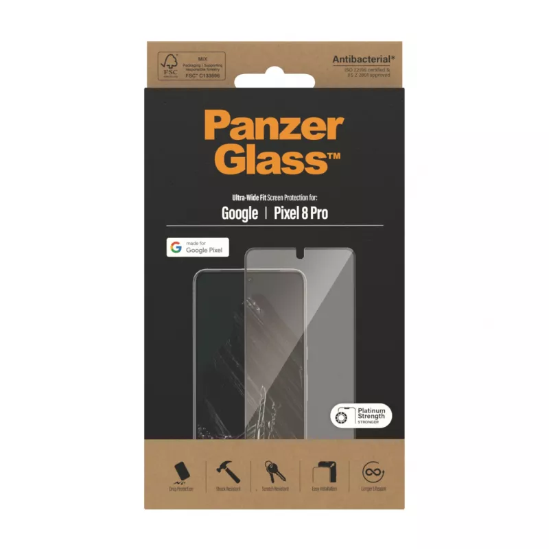 PanzerGlass® Προστασία οθόνης Google Pixel 8 Pro | Ultra-Wide Fit