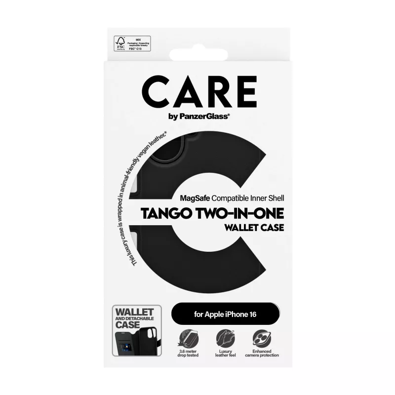 PanzerGlass CARE™ by ® Tango 2-in-1 Wallet Case με MagSafe iPhone 16