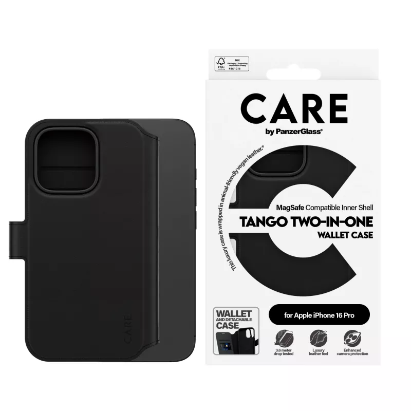 PanzerGlass CARE™ by ® Tango 2-in-1 Wallet Case με MagSafe iPhone 16 Pro
