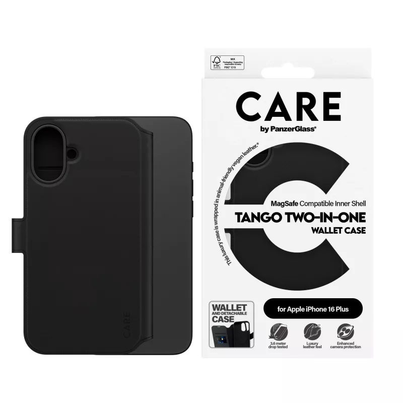 PanzerGlass CARE™ by ® Tango 2-in-1 Wallet Case με MagSafe iPhone 16 Plus