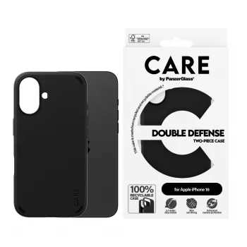 PanzerGlass CARE™ by ® Double Defense Case μαύρο iPhone 16, θήκη, Apple, Apple - iPhone 16, μαύρο