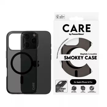 Θήκη PanzerGlass CARE by Flagship Case Urban Combat Smokey με μαύρο MagSafe iPhone '24 6.3 ιντσών Pro