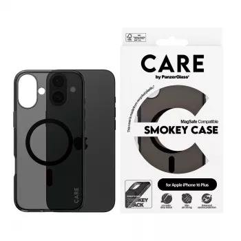 PanzerGlass CARE™ by ® Urban Combat Case Smokey w. μαύρο MagSafe iPhone 16 Plus