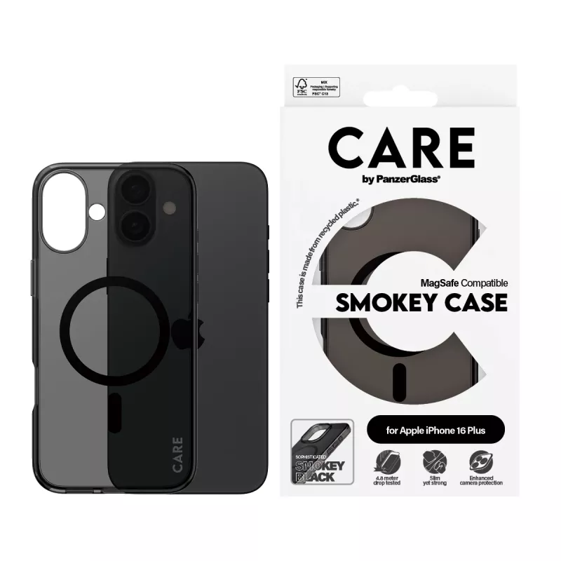 PanzerGlass CARE™ by ® Urban Combat Case Smokey w. μαύρο MagSafe iPhone 16 Plus