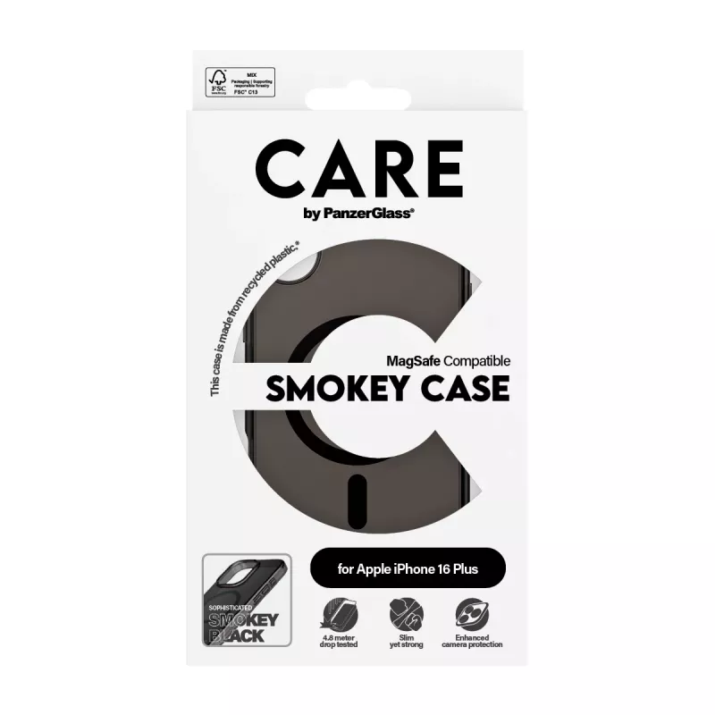 PanzerGlass CARE™ by ® Urban Combat Case Smokey w. μαύρο MagSafe iPhone 16 Plus