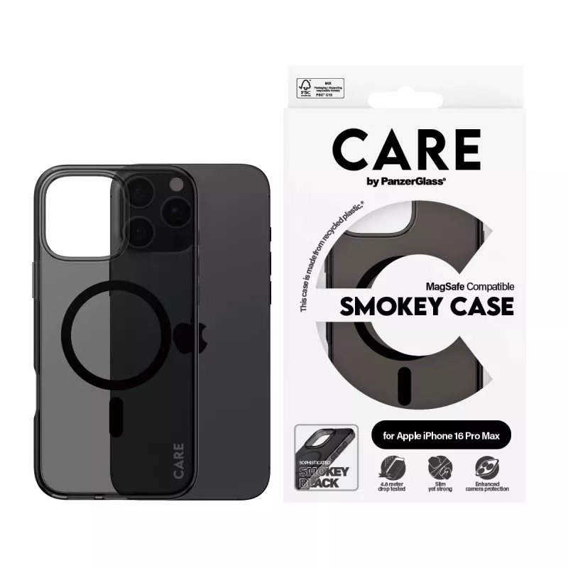 PanzerGlass CARE™ by ® Urban Combat Case Smokey w. μαύρο MagSafe iPhone 16 Pro Max