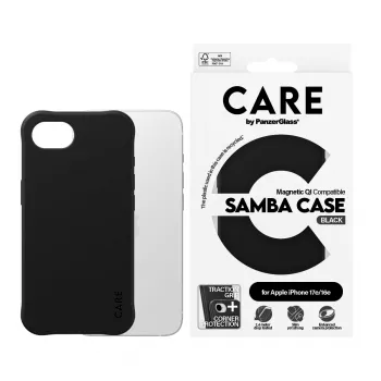 PanzerGlass CARE™ by ® Samba Case μαύρο με Qi Compatible iPhone 17e | 16e