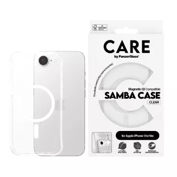 PanzerGlass CARE™ by ® Samba Θήκη διαφανής με λευκό Qi-συμβατή iPhone 17e | 16e