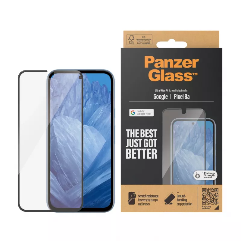 PanzerGlass® Μεμβράνη προστασίας οθόνης Google Pixel 8a | Ultra-Wide Fit