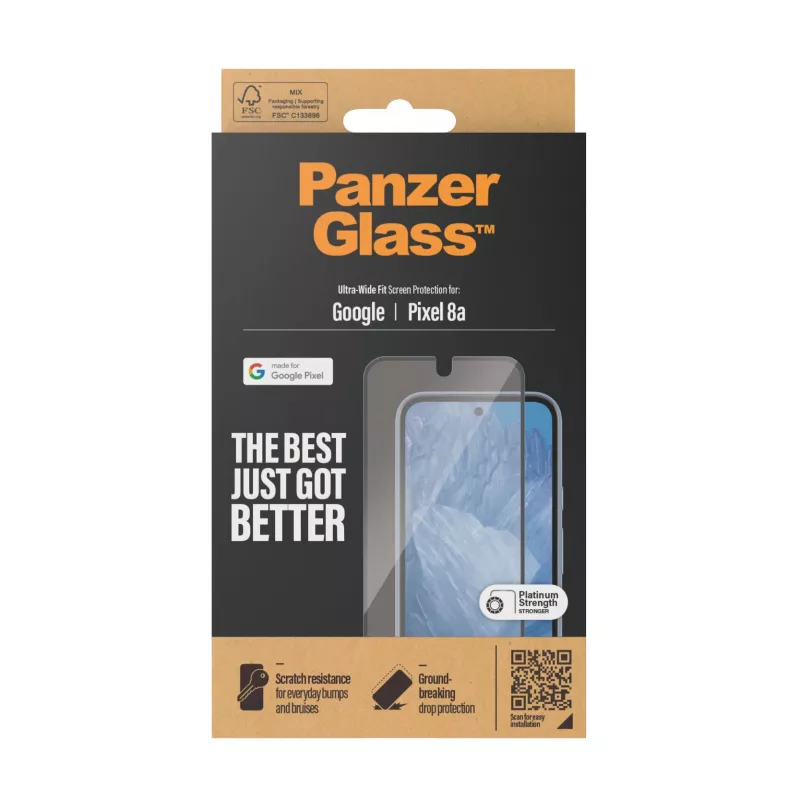 PanzerGlass® Μεμβράνη προστασίας οθόνης Google Pixel 8a | Ultra-Wide Fit