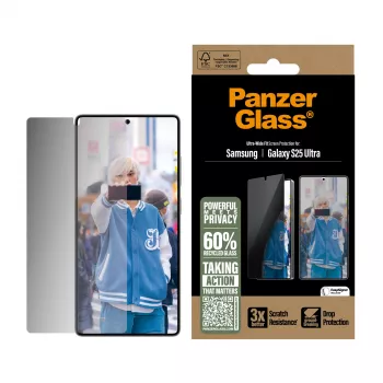 PanzerGlass ® προστασία οθόνης με φίλτρο απορρήτου Samsung Galaxy S25 Ultra | Ultra-Wide Fit