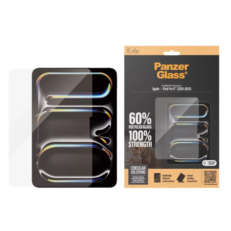 PanzerGlass® μεμβράνη προστασίας οθόνης iPad Pro 11'' (2024-2025) | Ultra-Wide Fit