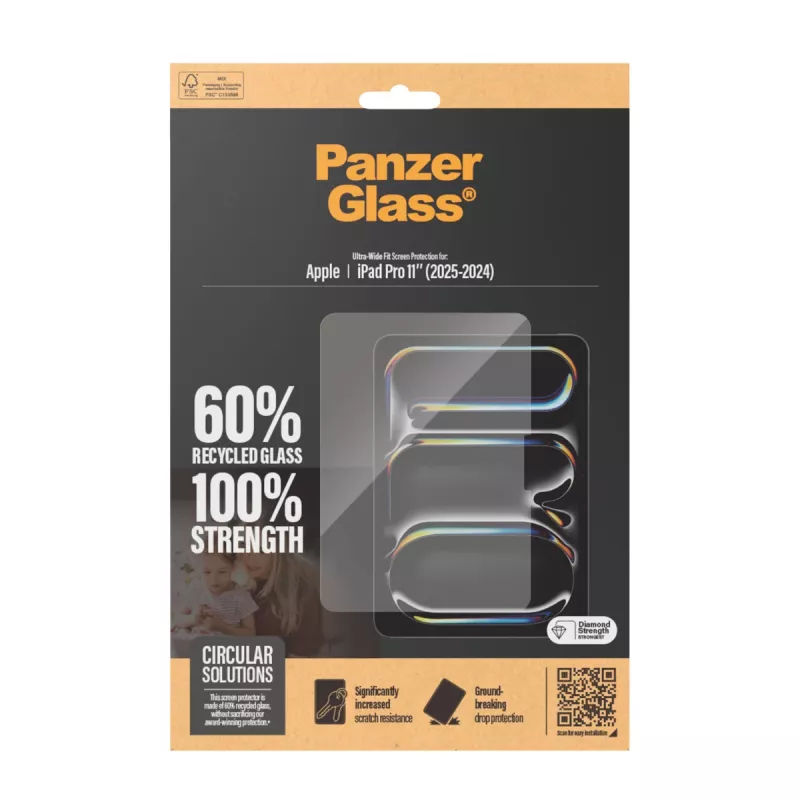 PanzerGlass® μεμβράνη προστασίας οθόνης iPad Pro 11'' (2024-2025) | Ultra-Wide Fit