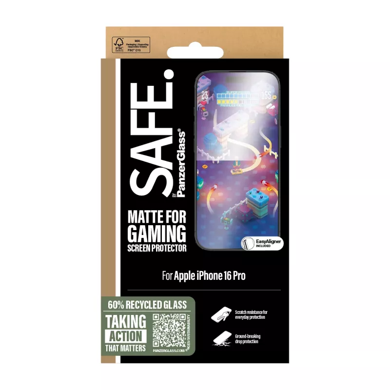 PanzerGlass SAFE. by ® προστασία οθόνης Gaming iPhone 16 Pro | Ultra-Wide Fit