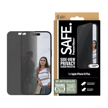 PanzerGlass SAFE. by ® προστασία οθόνης με φίλτρο απορρήτου iPhone 16 Plus | 15 Plus | Ultra-Wide Fit