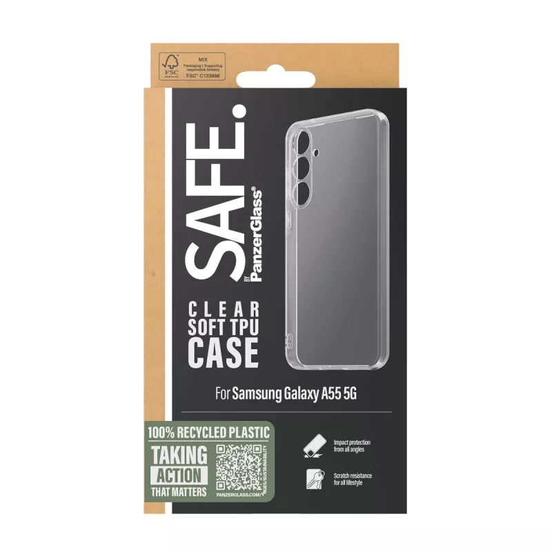 PanzerGlass SAFE. by ® θήκη TPU Samsung Galaxy A55 5G | διαφανές