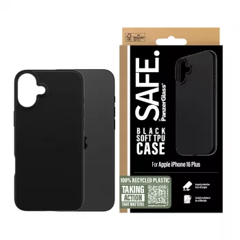 PanzerGlass SAFE. by ® θήκη TPU μαύρο iPhone 16 Plus
