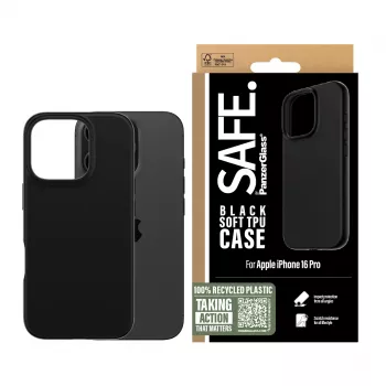 PanzerGlass SAFE. by ® θήκη TPU μαύρο iPhone 16 Pro, θήκη, Apple, Apple - iPhone 16 Pro, μαύρο