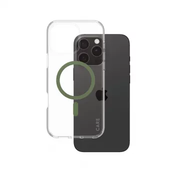 PanzerGlass CARE™ by ® θήκη Urban Combat διαφανές με πράσινο MagSafe για iPhone 16 Pro Max
