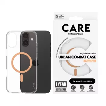 PanzerGlass CARE™ by ® θήκη Urban Combat διαφανές με Peachy MagSafe iPhone 16 Plus
