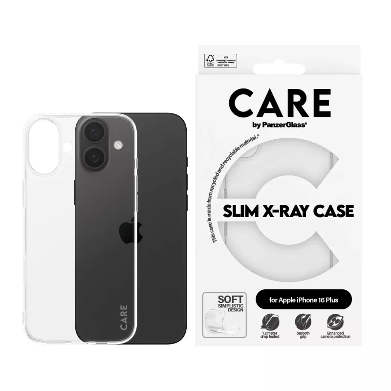 PanzerGlass CARE™ by ® θήκη X-Ray iPhone 16 Plus, θήκη, Apple, Apple - iPhone 16 Plus, διαφανές