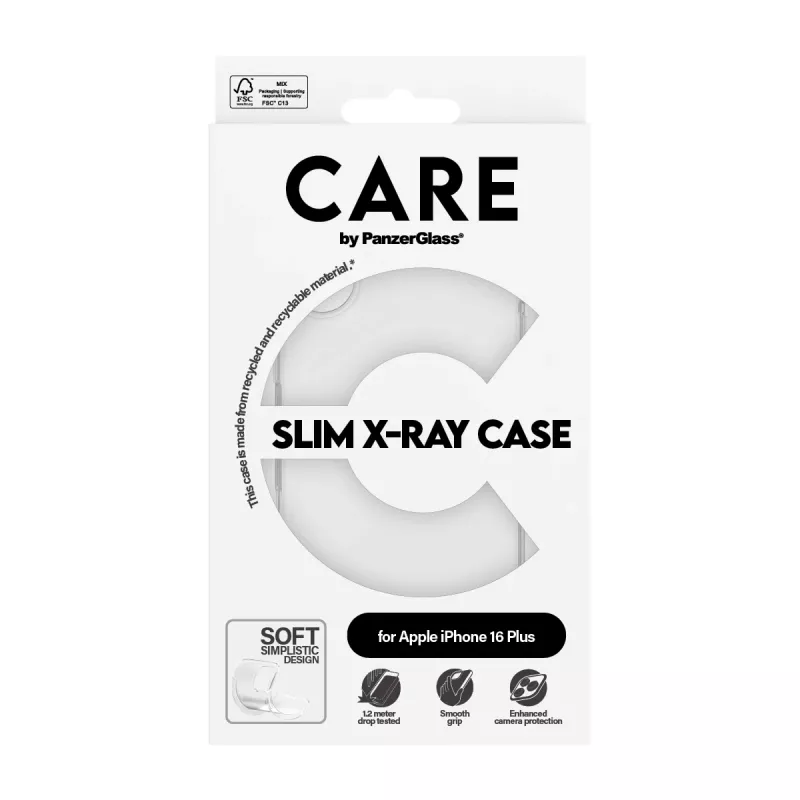 PanzerGlass CARE™ by ® θήκη X-Ray iPhone 16 Plus, θήκη, Apple, Apple - iPhone 16 Plus, διαφανές