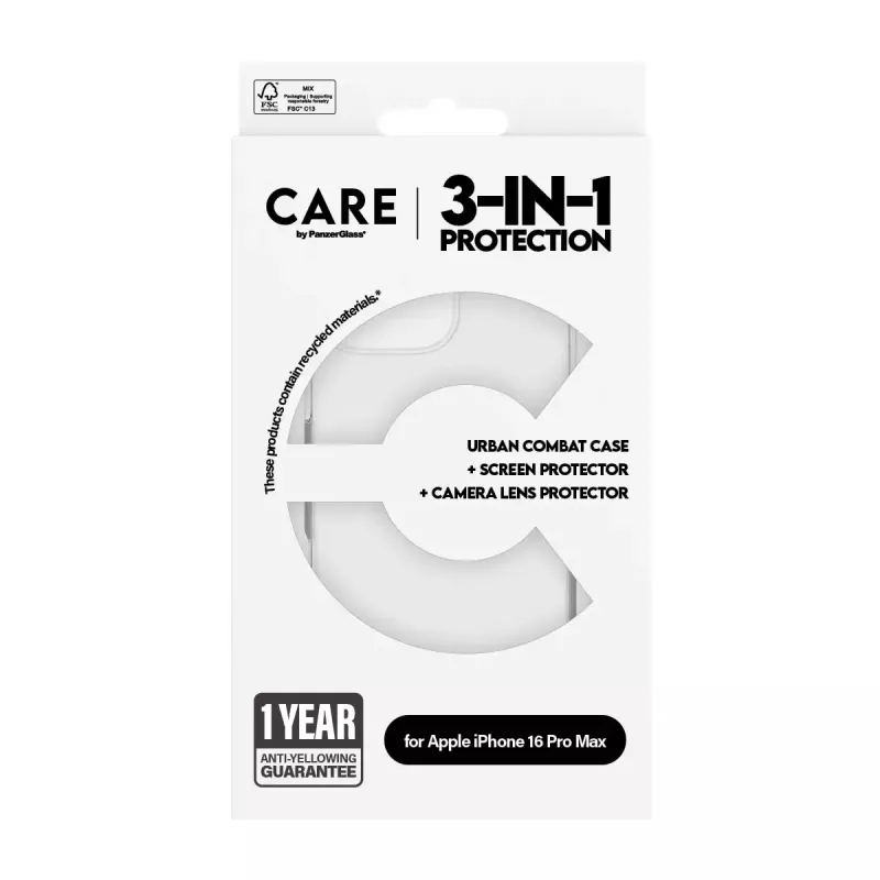 PanzerGlass ® | CARE by ® Flagship 3-in-1 σετ iPhone 16 Pro Max
