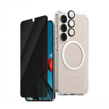 PanzerGlass ® | CARE by ® Flagship 3-in-1 σετ απορρήτου Samsung Galaxy S25