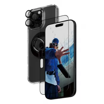 PanzerGlass ® 4-in-1 πακέτο προστασίας iPhone 16 Pro Max, Apple, Apple - iPhone 16 Pro Max, στεγνή εφαρμογή, ανθεκτικό στις γρατσουνιές, ανθεκτικό στους κραδασμούς, διαφανές, 1 τεμ.