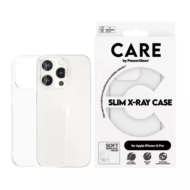 PanzerGlass CARE™ by ® X-Ray θήκη iPhone 15 Pro, θήκη, Apple, Apple - iPhone 15 Pro, διαφανής