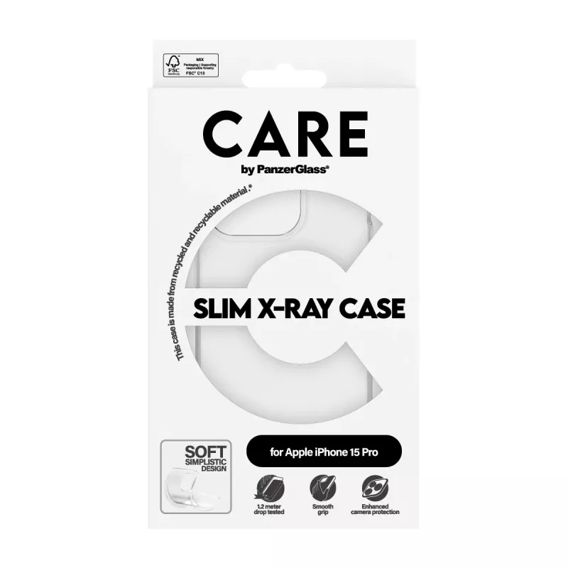 PanzerGlass CARE™ by ® X-Ray θήκη iPhone 15 Pro, θήκη, Apple, Apple - iPhone 15 Pro, διαφανής