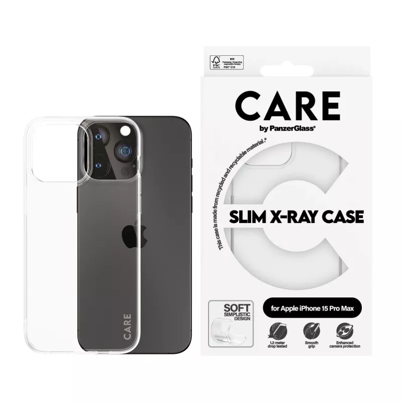 PanzerGlass CARE™ by ® X-Ray θήκη iPhone 15 Pro Max, θήκη, Apple, Apple - iPhone 15 Pro Max, διαφανής