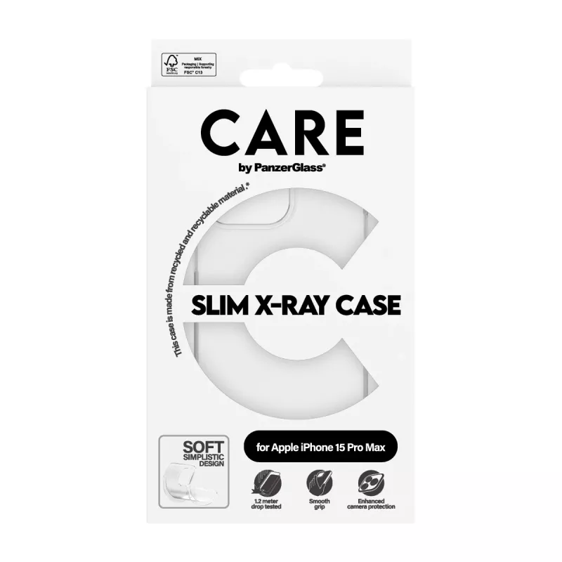 PanzerGlass CARE™ by ® X-Ray θήκη iPhone 15 Pro Max, θήκη, Apple, Apple - iPhone 15 Pro Max, διαφανής
