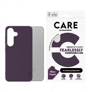 PanzerGlass CARE™ by ® θήκη Plum Purple w. Qi Compatible Samsung Galaxy S25