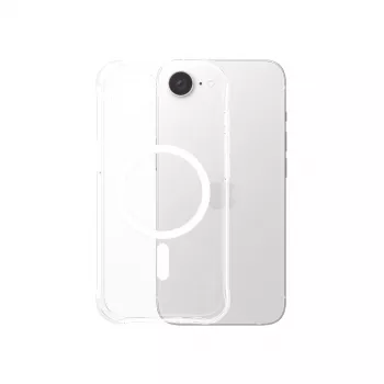 PanzerGlass CARE Fashionable Samba θήκη για iPhone 16e, συμβατή με MagSafe και Qi, TPU, διαφανής με λευκό